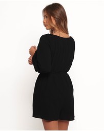 Petal & Pup - Shyre Tie Waist Playsuit - Black