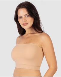 B Free Intimate Apparel - Sleek Bandeau Top with Silicone Bra Pads (A-B- C-D-DD) Cup