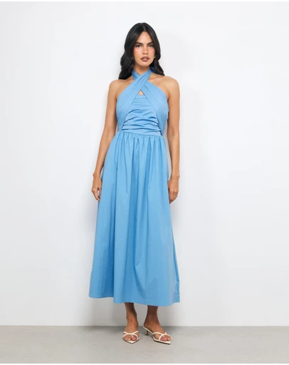 AERE - Ziva Halter Midi Dress