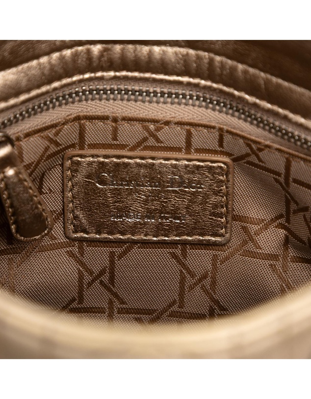 Pre-Loved by Azura Reborn - Pre-Loved Mini Metallic Lambskin Cannage Lady Dior