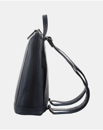 Milleni - Milleni Ladies Nappa Leather Twin Zip Backpack