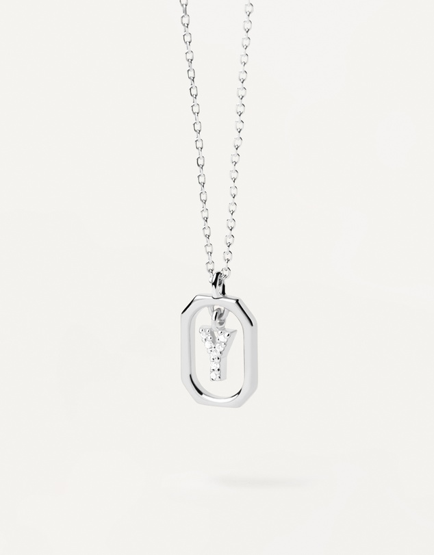 PDPAOLA - Mini Letter Y Silver Necklace