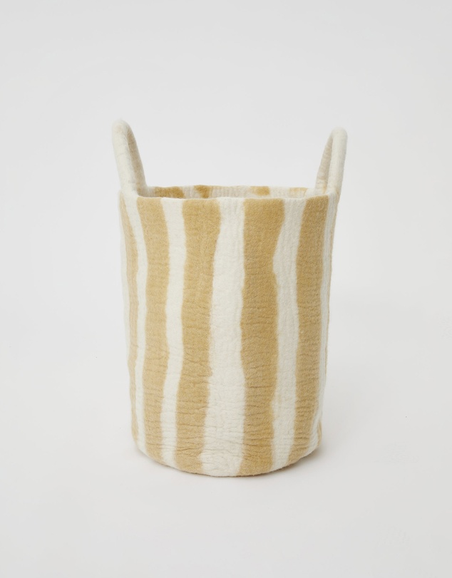 Phile - Toy Basket in Yellow Stripe - Large