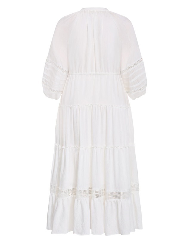 City Chic - Plus size Tiana Tier Maxi Dress - creme