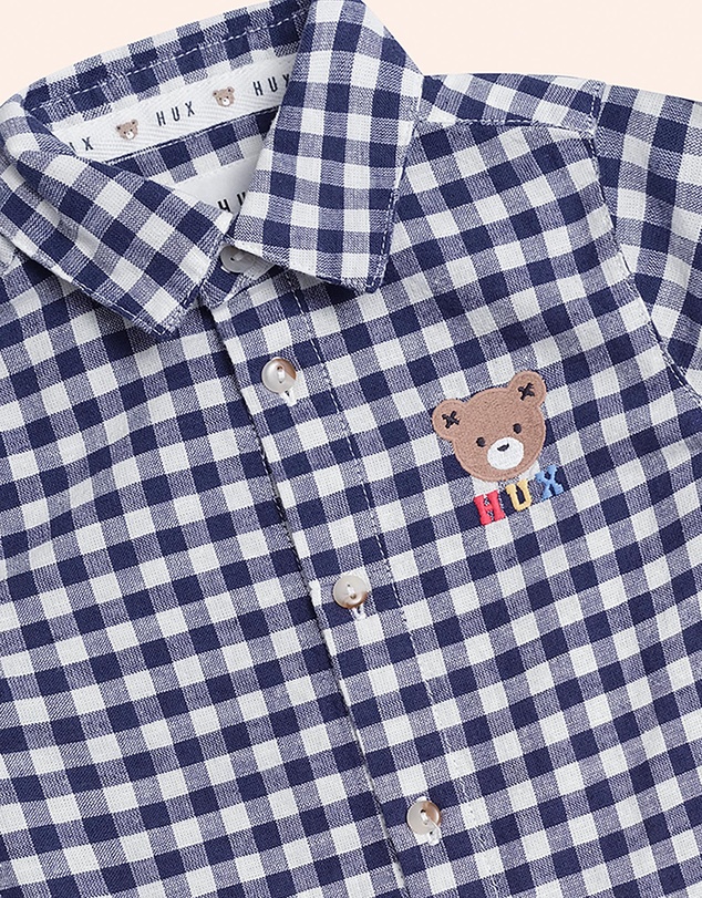 Huxbaby - Huxbear Button Up Checks - Babies