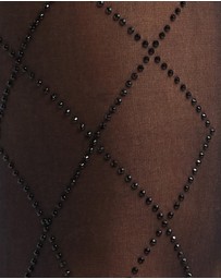 High Heel Jungle - Richie Diamond Crystal Tights - Black/ Crystal