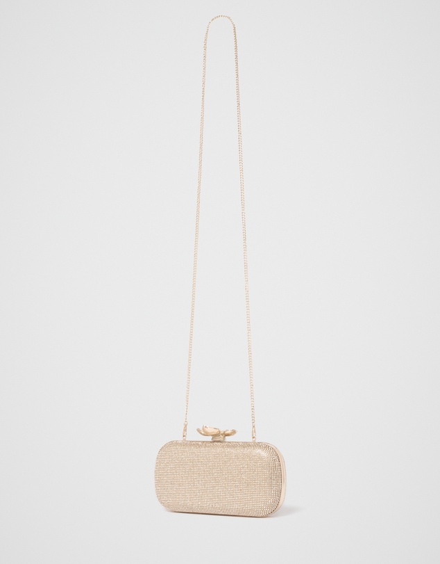 Forever New - Callie Flower Clasp Jewel Clutch Bag