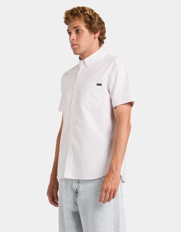 RVCA - Mens RVCA Pinstripe Short Sleeve Shirt