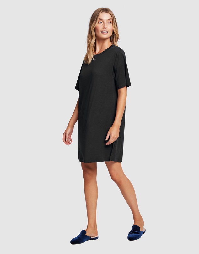 Homebodii - Homebodii Oversized Tencel Womens Sleep T-shirt