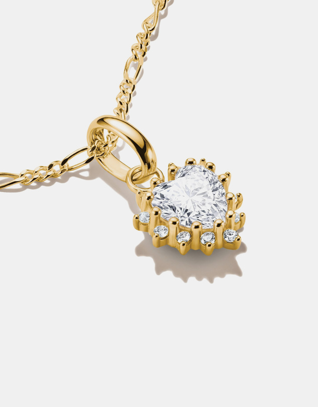 THOMAS SABO - Gold-Plated Heart Charm with Heart-Cut White Zirconia