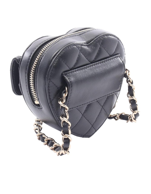 Pre-Loved by Azura Reborn - Pre-Loved CC Quilted Lambskin CC in Love heart Belt Bag