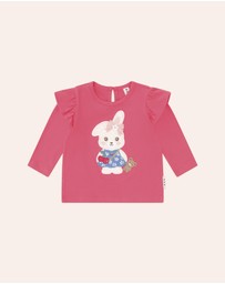 Huxbaby - Flower Field Bunny Frill Top - Babies-Kids
