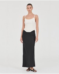 FRIEND of AUDREY - Carlton Linen Bias Skirt