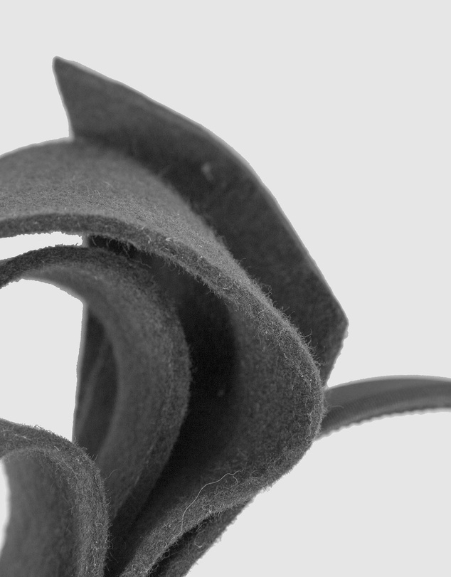 Max Alexander - Felt Black Bow Fascinator