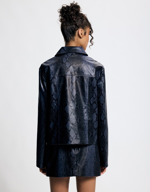 Lover - Evanthe Python Leather Look Jacket