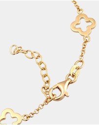 Elli Jewelry - Bracelet Crystal Cloverleaf 925 Sterling Silver Gold-Plated