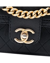 Pre-Loved by Azura Reborn - Pre-Loved Quilted Calfskin Front Chain Flap