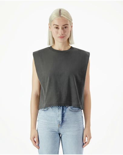 American Apparel - Heavyweight Garment Dyed Women's Muscle T-Shirt