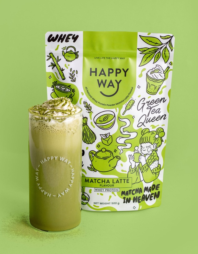 Happy Way - Matcha Latte Whey Protein Powder
