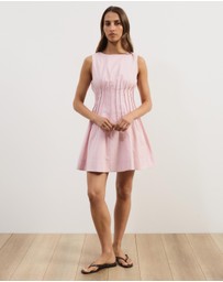 Atmos&Here - Anna Pintuck Shift Mini Dress