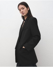 M.N.G - Straight Suit Jacket With Lapel Pockets