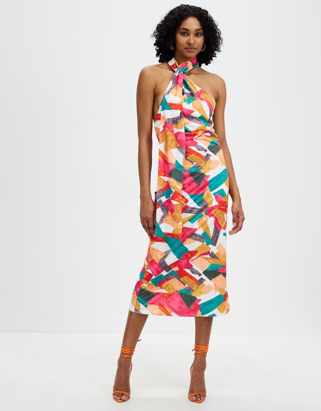 Honey and Beau - Euphoric Halter Midi Dress