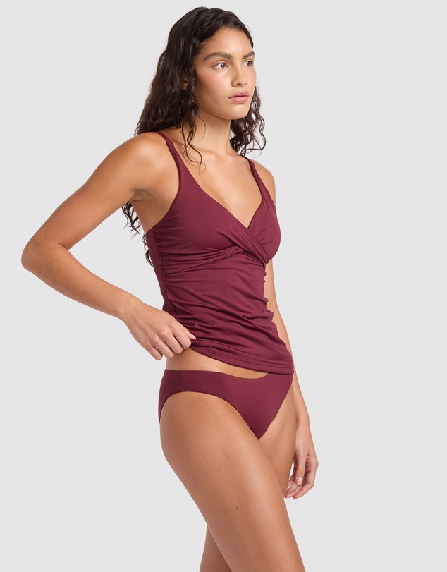 Seafolly - Seafolly Collective Multifit Wrap Front Tankini Bikini Top