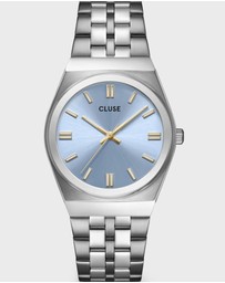Cluse - Retro 70's Light Blue/Silver Link