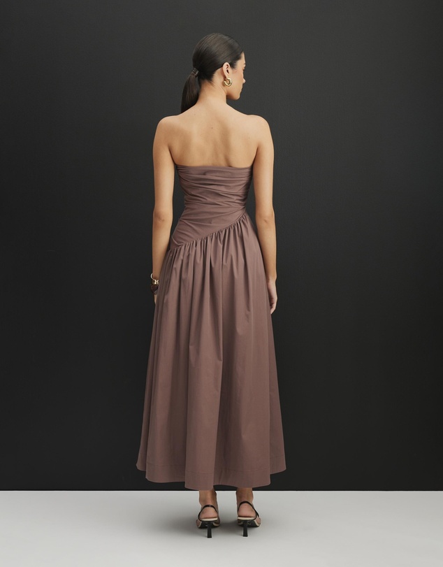 Revibe - Repaired AERE Kiera Strapless Midi Dress - AU 10