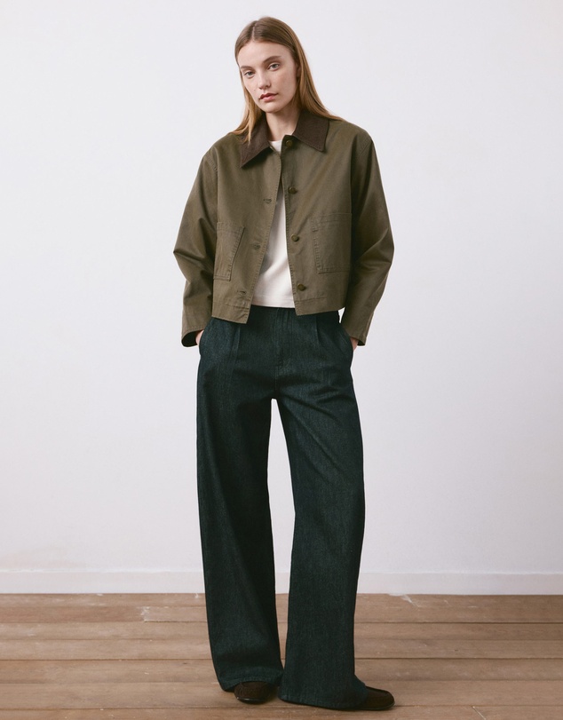 M.N.G - Denim Parka With Contrasting Collar