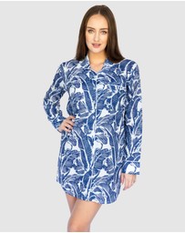 Sant And Abel - Women's Martinique® Blue Banana Leaf Night Shirt