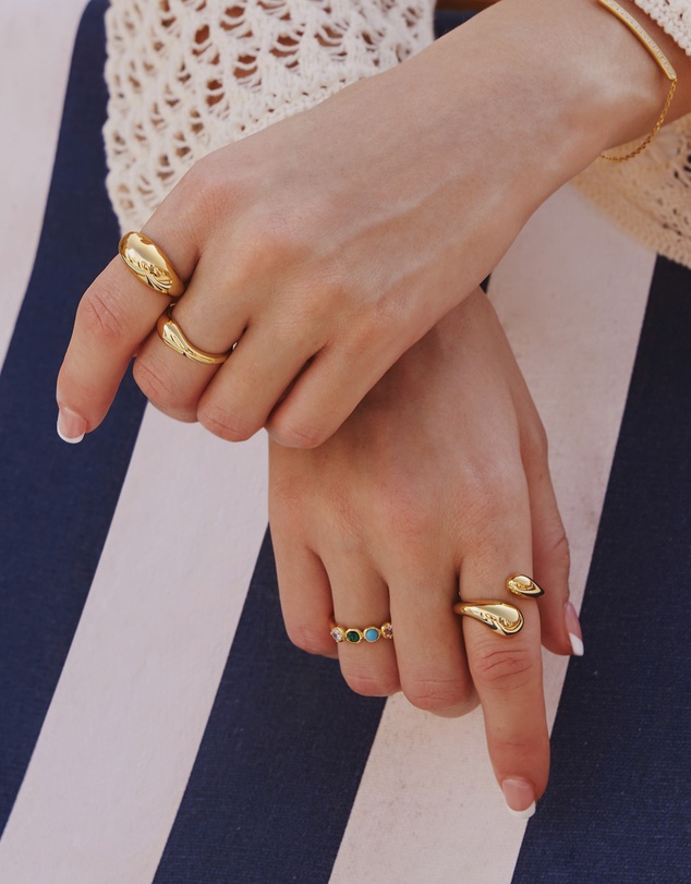 Ania Haie - Gold Sculptural Crossover Ring
