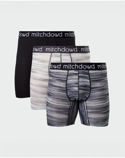 Mitch Dowd - Eco Micro Recycled Repreve(R) Comfort Trunk 3 Pack - Black & White