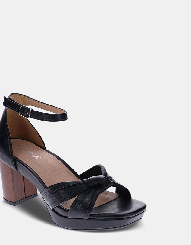 Mia Vita - Tatum Heeled Sandal - Black