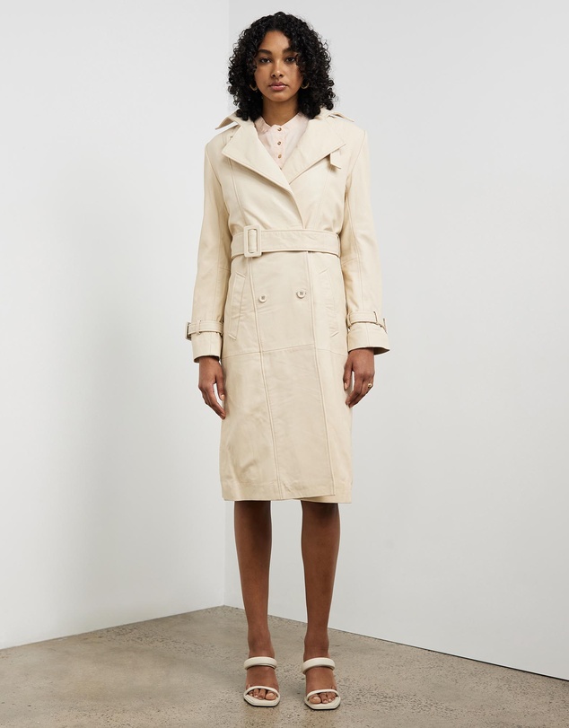 Sofia Irina - Leather Trench Coat