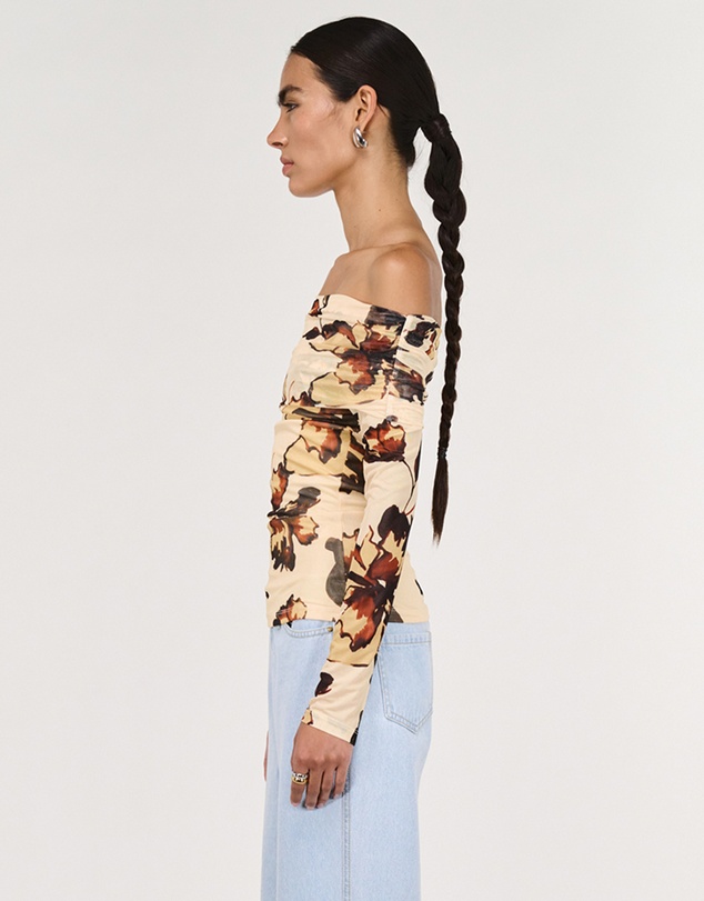 Staple the Label - Romy Off Shoulder Mesh Top