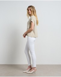 DRICOPER DENIM - Lauren Coated White Jeans
