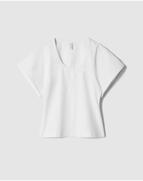 & Other Stories - Scoop-Neck T-Shirt