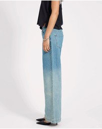 ONE TEASPOON - Low Riders Low Waist Wide Leg Denim Jeans - Texas Blue