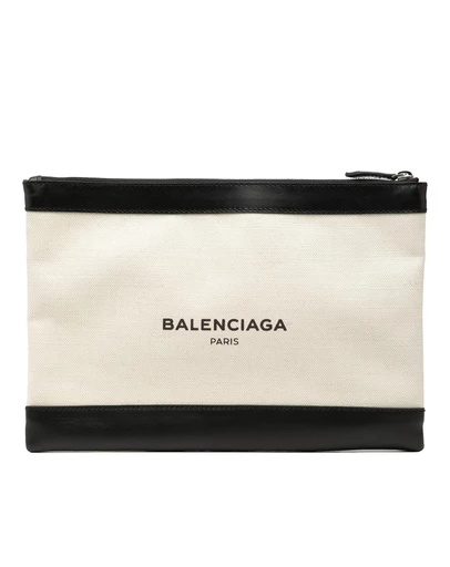 Pre-Loved by Azura Reborn - Pre-Loved M Canvas Navy Clip Clutch