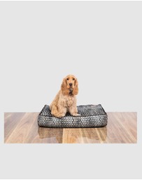 Mog & Bone - Classic Cushion Dog Bed - Black Wave