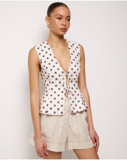 Cream Polka Dot