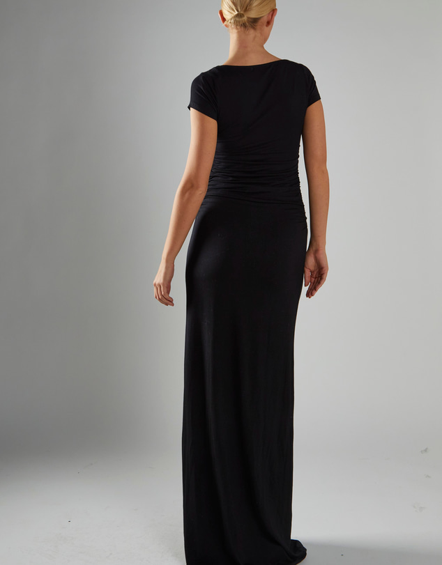 Glamorous - Square Neck Ruched Maxi Dress