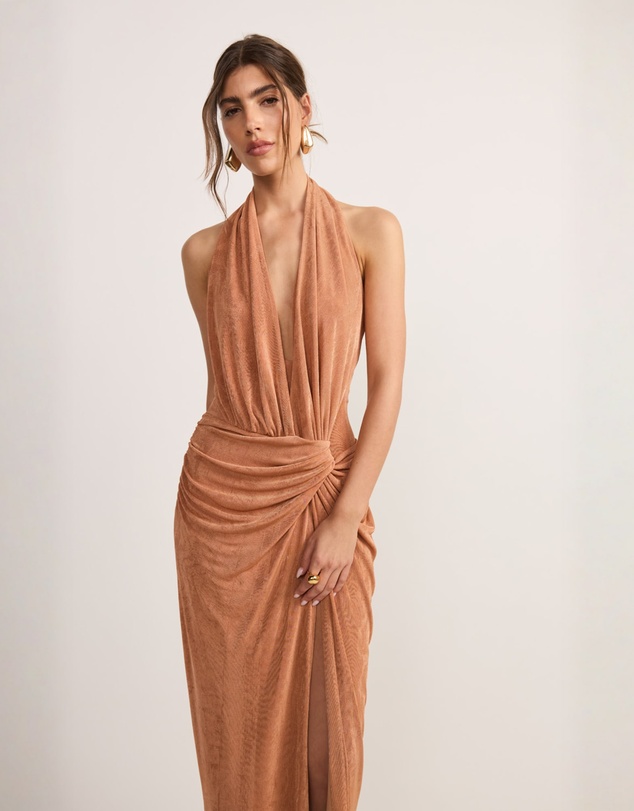 TOJHA - Bailey Halter Maxi Dress Cardamom