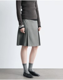 & Other Stories - Pleated Knee-Length Satin Skirt