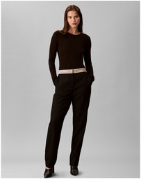 Calvin Klein - Wool Logo Waistband Pants