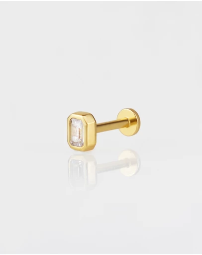 Wanderlust + Co - Emerald Bezel Gold Flat Back