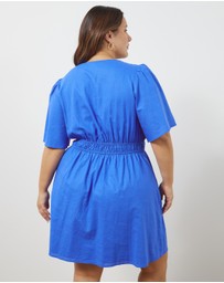 Atmos&Here Curvy - Jasmine Linen Blend Mini Dress