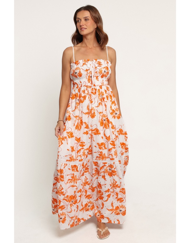 Petal & Pup - Norelle Maxi Dress - Orange Floral