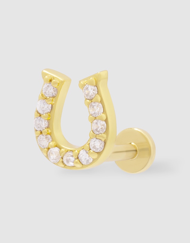 Wanderlust + Co - Lucky Flat Back Earring
